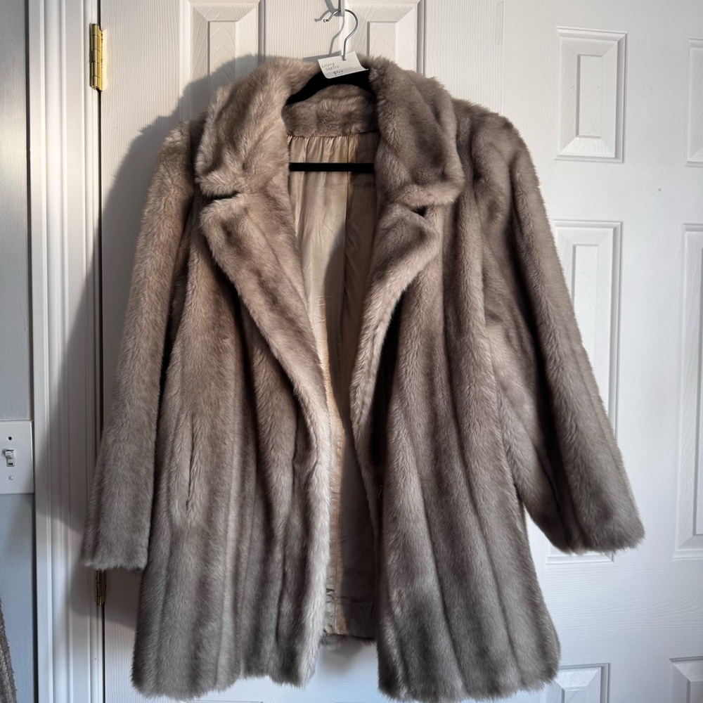 Vintage Tissavel Faux Fur Coat
